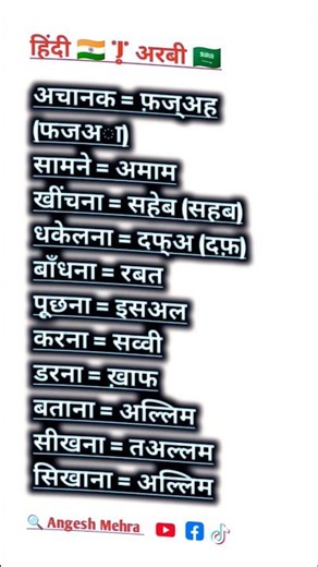 Arabic Speaking Practice| छोटे शब्द जो हर किसी को जानना चाहिए 🔥#shorts #learnarabicwords #shortvideo