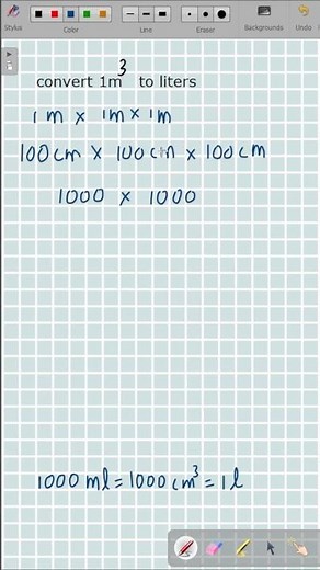 1 cubic meter = how many liters?🤔 #maths #conversion #cubicmeter