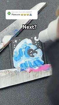 Drawing ~ key for Wave 🌊 but on my keyboard! Custom keyboard!