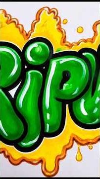 TRIPURA Name Typography Drawing | Graffiti Bubble Letter with Fire Effect