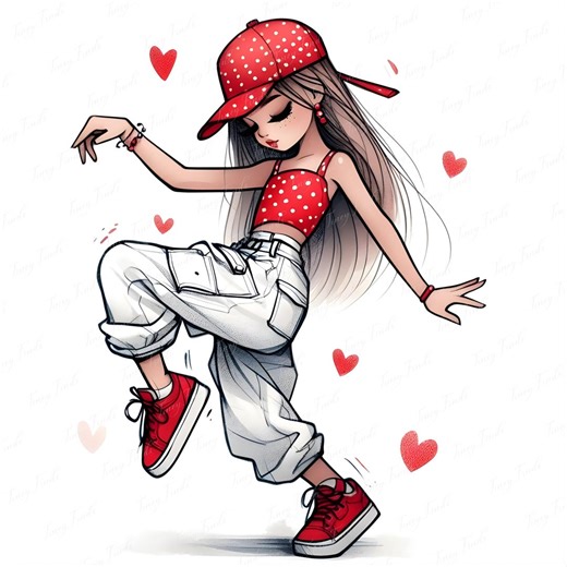 Dance Girl Clipart, Watercolor Dancer Illustration, Trendy Nursery Wall Art Printable - Etsy