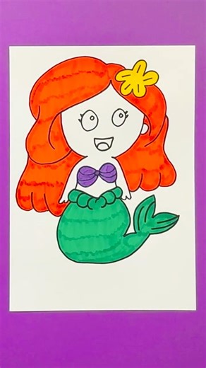 Let’s Color Ariel ⭐ Fun for Kids #art #coloringadventure #howtodraw