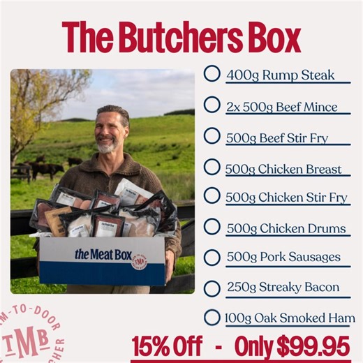 143 reactions · 53 comments | We've fired up the savings on our best selling Meat Box  Introducing the Butchers Box - enjoy our top picks and save a whopping 15% off the regular price! Get FREE nationwide delivery on all subscription boxes. This offer is truly a cut above the rest.  Order now to sink your teeth into this deal: www.themeatbox.co.nz | The Meat Box | Facebook