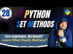 #28 Python Sets Methods complete | Codersindia | By Rohit Tyagi #pythonsets #pythonforbeginners