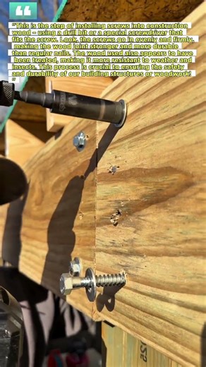 Here are the steps for installing screws into construction wood using a drill bit.