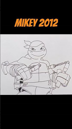 How To Draw Mikey | TMNT 2012 #shorts #drawing #tmntdrawing #tmnt