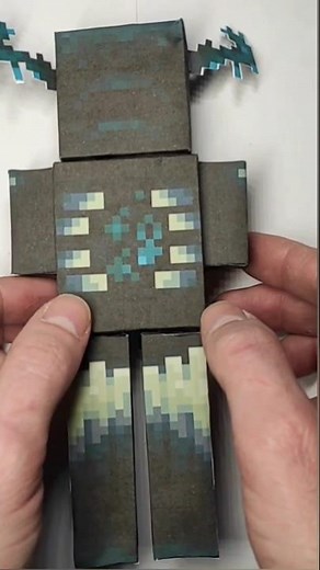 How to make Warden Minecraft paper craft #minecraft #warden #papercraft #shorts #art #diy