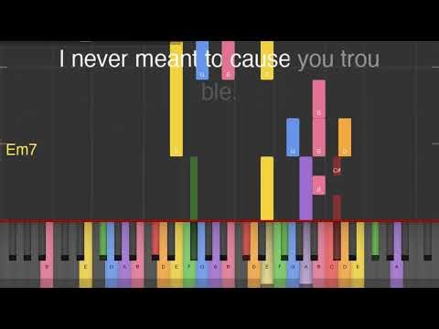 Trouble by Coldplay | Piano Tutorials with Lyrics and Chords