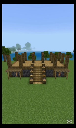 طريقة بناء بيت خشبي فخم في ماينكرافت #minecraft #بيت_ماينكرافت #minecraftbuilding