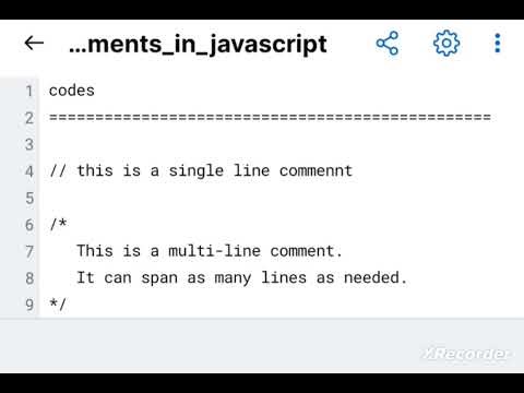 JavaScript: How to make single and multi line comments in JavaScript #javascript
