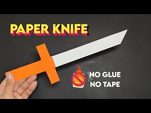 Origami KNIFE || Making the EASIEST Paper KNIFE without using GLUE