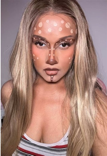 Deer makeup tutorial — simple Halloween look
