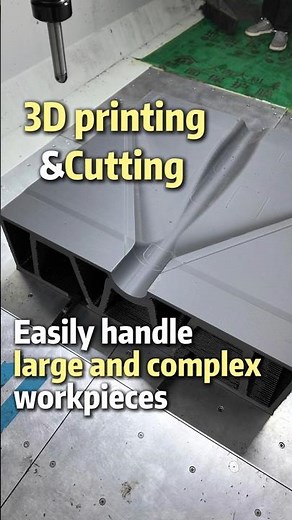 Have you seen a 3D printer that can both print and cut? #aerospace #Largesize3Dprinter #ship