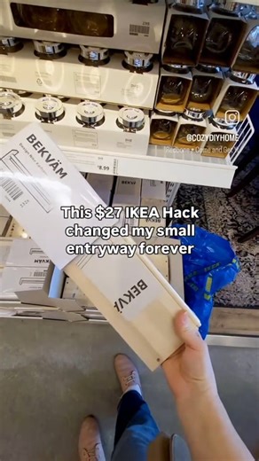 1.4K reactions · 13 comments | Counting down you top 10 favourite short videos of 2025! At no. 7, we have this small entry IKEA hack. Would you try this? #ikeahacks #homeorganizing #smallentryway | Cozy DIY Home | Facebook