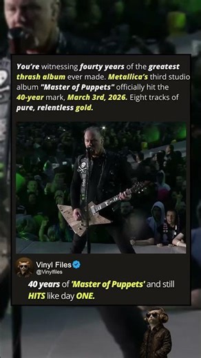 40 Years of The Greatest Thrash Album Master Of Puppets - Metallica