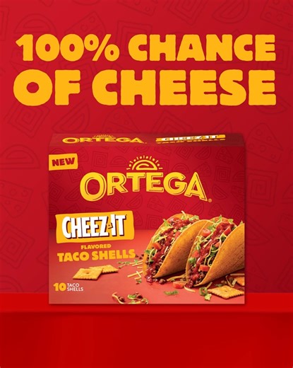 When cheese falls from the sky, you don't ask questions. You create new Cheez-It flavored taco shells 🧀 | Ortega