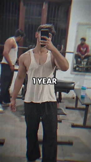 1 YEAR BODY TRANSFORMATION 📈 58KG TO 75KG 🎯 #gym #shortsfeed #shorts #youtubeshorts #trending #yt