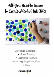 Alcohol Ink Tile Tutorial (Includes Video & PDF) - Great for gifts, art shows...