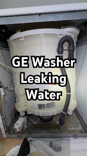 GE washer leaking water from inside