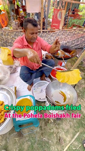 Crispy poppadoms fried at the Pohela Boishakh fair