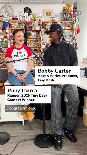 NPR Music on Instagram: "#tinydesk • @rubyibarra channels a dragon to tell her truth. The 2025 Tiny Desk Contest winner speaks on culture, motherhood and finding power in her story. 🐉 ⁠ ⁠ Tap the link in our bio to watch Ruby Ibarra's Tiny Desk Concert.⁠ ⁠ Host: @djcuzzinb • Bobby Carter/NPR⁠ Producers: @alanteserene • Alanté Serene/NPR"