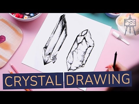 How to Draw Crystals Step by Step