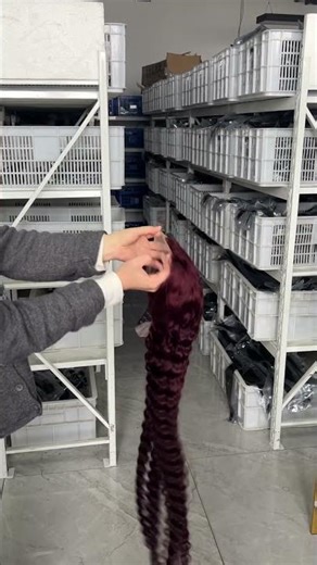 Color 99j wig in deep wave 😍#wigmaker #wigs #hdlace #colorwigs #hairstyle