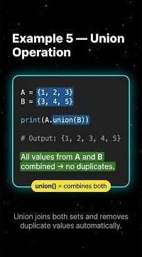 Sets in Python 🔥 | Unique Values Union Intersection Explained