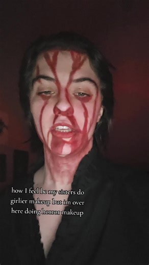 perks of being the weird sibling 😗✌️ #vampire #horror #sfw #makeup | makeup