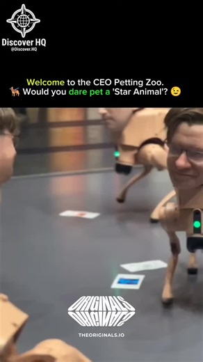 DISCOVER HQ🌍 on Instagram: "When Tech Titans Turn into Robotic Dogs at the Art Show 🤯🐕‍🦺 Meet the 'Celebrity' Bots! #Shorts #Robotics #ArtInstallation #Zuckerberg #TechArt DigitalArt ElonMusk ArtGallery ViralVideo Robotics PowerPlay ​TechSatire ​InternetCulture ​BillionaireLife ArtWorld ​BostonDynamics ​UncannyValley ​CelebrityImpersonation MustWatch This is where the future gets weird. 😅 Ever wondered what Mark Zuckerberg, Elon Musk, and their fellow tech Titans would look like as robotic