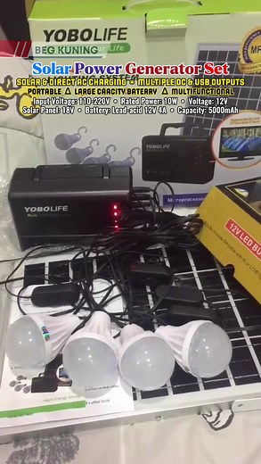 Yobolife Outdoor Portable Solar System Solar Panels Charging Generator