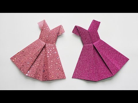 Easy Origami Dress 👗 Simple Paper Dresses | Crafts for School