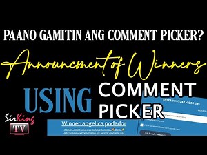 Paano ba gamitin ang Comment Picker | Announcement of Winners