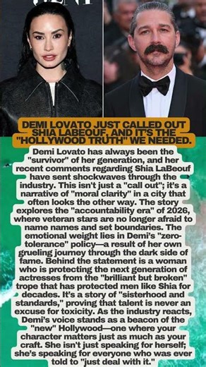 Demi Lovato CALLS OUT Shia LaBeouf: "No More" #demilovato