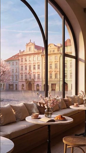 Soft Spring Café Morning in Europe 🌸 Jazz Piano Trio & Relaxing Ambience