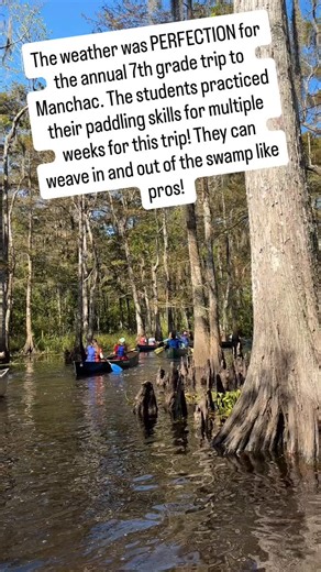 16 reactions | Another amazing Manchac trip with the 7th graders from @ceswildcats84! The outdoor program is truly making a difference in these kids' lives. By 7th grade, they've paddled all over the parish and beyond! Kudos to the outdoor program! | Canoe & Trail Adventures | Facebook