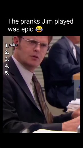 @dwight.schruttee on Instagram: "His face when they kissed 😂 🎬 In _The Office_ Season 3, Episode 14 ("The Coup"), Jim Halpert (John Krasinski) plays a memorable prank on Andy Bernard (Ed Helms). *The Prank:* Jim convinces Andy that he has a secret talent for singing and should audition for a corporate talent show. Jim coaches Andy to sing terribly off-key, making it seem like Andy's genuinely awful singing is actually impressive. *Key Moments:* - *Jim's mischief*: Jim orchestrates the prank fo