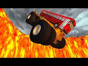 Beamng drive - Jumping In Volcano High Speed Car Jumps #2