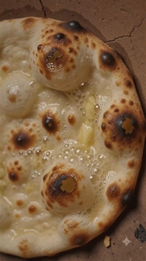 Butter Garlic Naan ASMR 🤤🔥 Soft, Buttery & Sizzling!