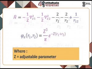 Variation Method-Applications (CHE)