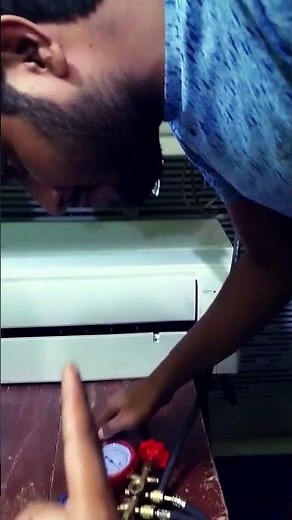 LG AC vacuum process#electrical short video