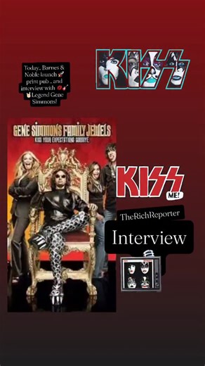 Melissa Dyan on Instagram: "👅🎙️Asking the Man of the house, our shall I say Family Jewels!💎 Gene Simmons how he relentlessly stayed on the top of the UPSIDE of fame and fortune in a competitive ROCK n ROLL industry where being on TOP takes more than a few hits, outfits and great HAIR! #👅 @therichreporter #👅#🎸 #💋 #kiss"