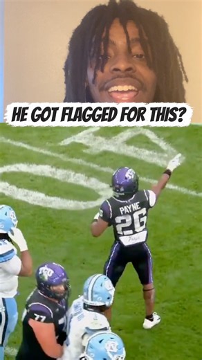 TCU PLAYER GOT FLAGGED FOR SIGNALING FIRST DOWN?! 😭