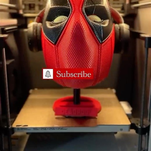 3D Printed Deadpool Mask on Bambu Lab X1 Carbon