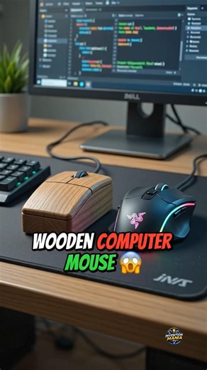 The First Mouse Was Actually Wooden 🖱️😱 #technology #didyouknow #sciencefacts