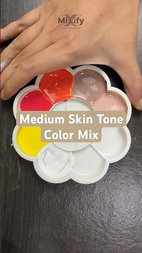 Mixing the Perfect MEDIUM / TAN Skin Tone 👩🏽✨ (No Brown Paint!)