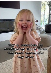 Her little “thank you” at the end! 🥹❤️ backstory ::: I was at the store and saw a toy that brought me back to when I was little! I remember pictures of me playing with it and feel like I’ve seen so many people with these things. I had to get it for Ellie, so that she could experience the thrilling springing action! 😂 I brought it home and took it to them, and Ellie was unsure at first! Then once she understood how it worked, she started having so much fun! We told her it was a pretend vacuum c