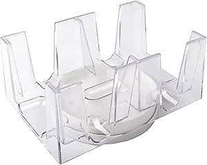 GSE 6-Deck Revolving Canasta Card Tray, Canasta Card Holder | 360° Rotating, Swivel Holder, Smooth Rotation, Organizes Multiple Deck For Hand & Foot, Rummy, UNO Games