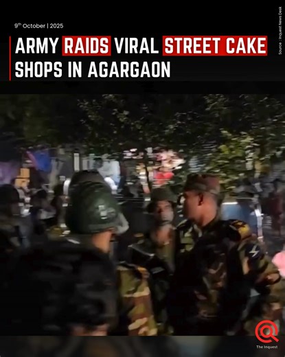 A video has surfaced on the internet showing army and police raiding the viral street cake shops and other vendors in Agargaon. They ordered the shop owners to clear the streets immediately to prevent traffic congestion and road block | The Inquest