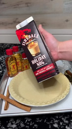 Delicious Fireball Eggnog Pie Recipe